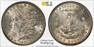 1891 $1 MS61