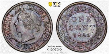 1859 1C Narrow 9 AU58BN