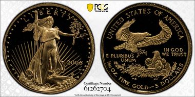 2006-W $5 Gold Eagle PR69DCAM