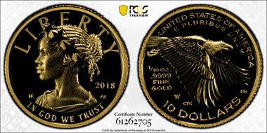 2018-W $10 American Liberty High Relief PR70DCAM