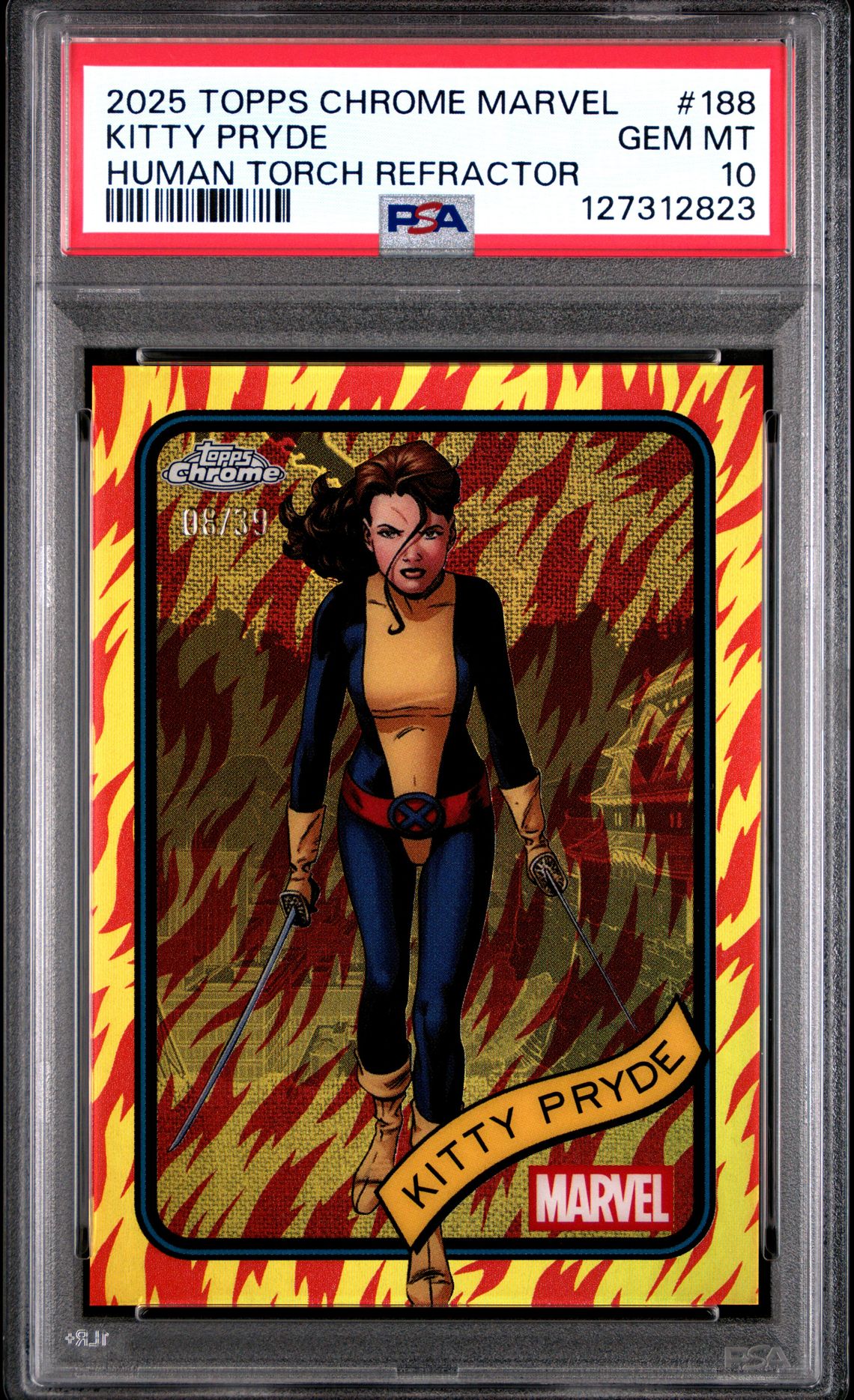 2025 Topps Chrome TOPPS CHROME MARVEL Refractor #188 Kitty Pryde front