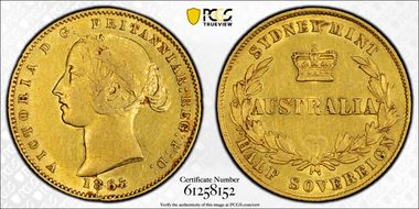 1865-SY 1/2 Sov AU50