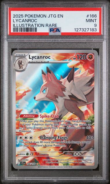 2025 Pokemon Journey Together Illustration Rare #166 Lycanroc front