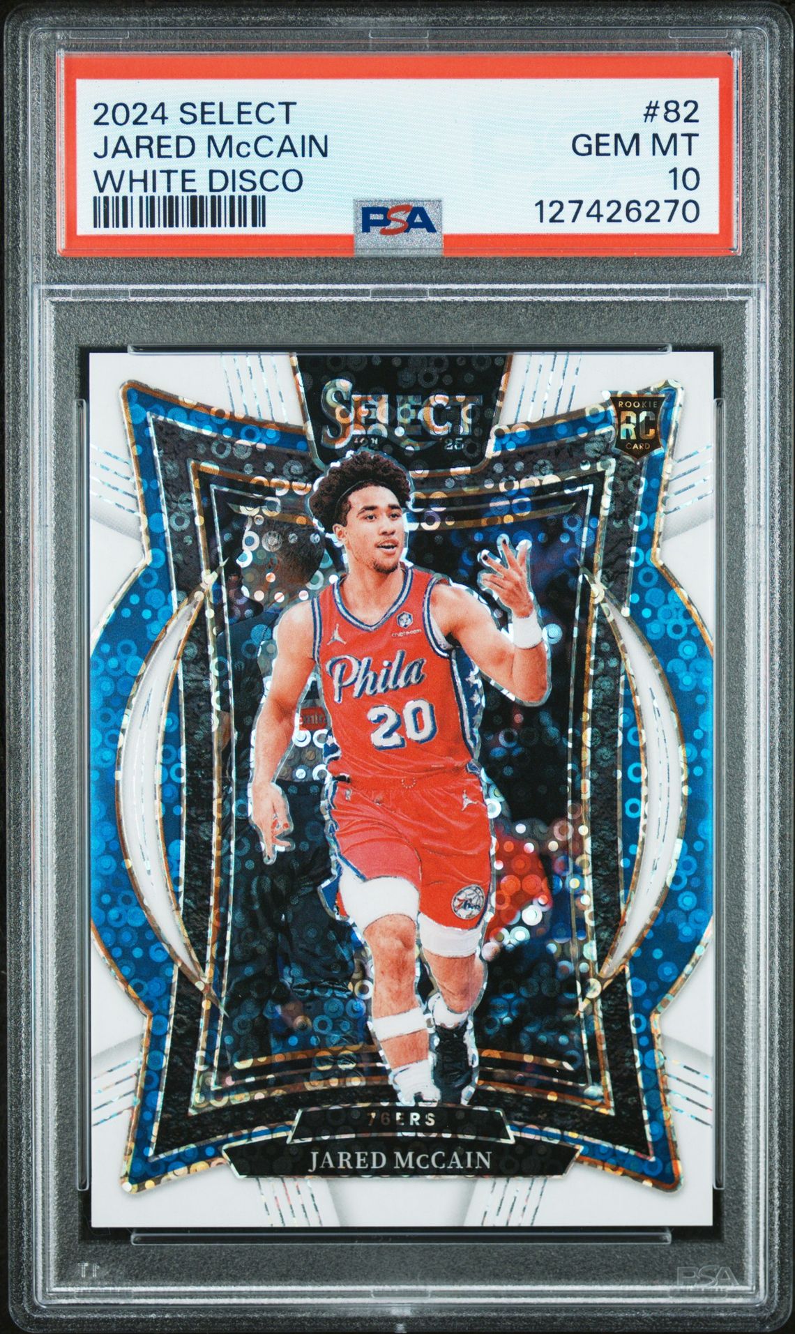 2024 Panini PANINI SELECT WHITE DISCO #82 Jared Mccain front