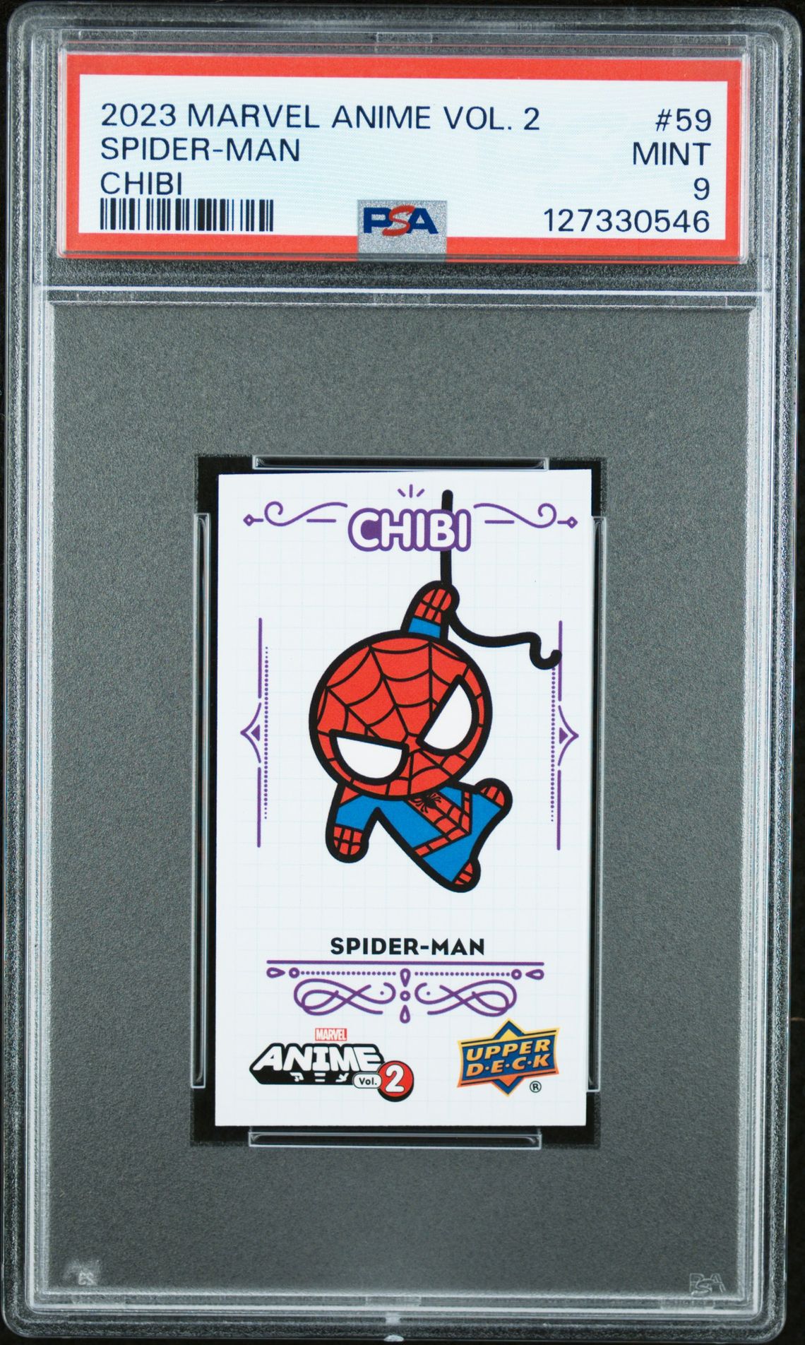 2023 Marvel UPPER DECK MARVEL ANIME VOL. 2 CHIBI #59 Spider-Man front