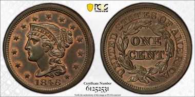 1846 1C N-2 MS65BN