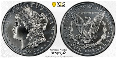 2025 $1 Morgan Dollar First Strike MS70