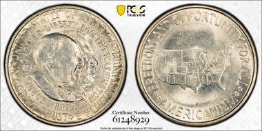 1954-S 50C Washington-Carver MS62