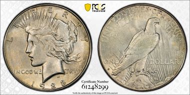 1928-S $1 AU58