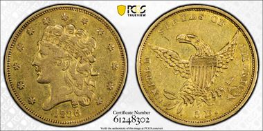 1836 $5 XF40