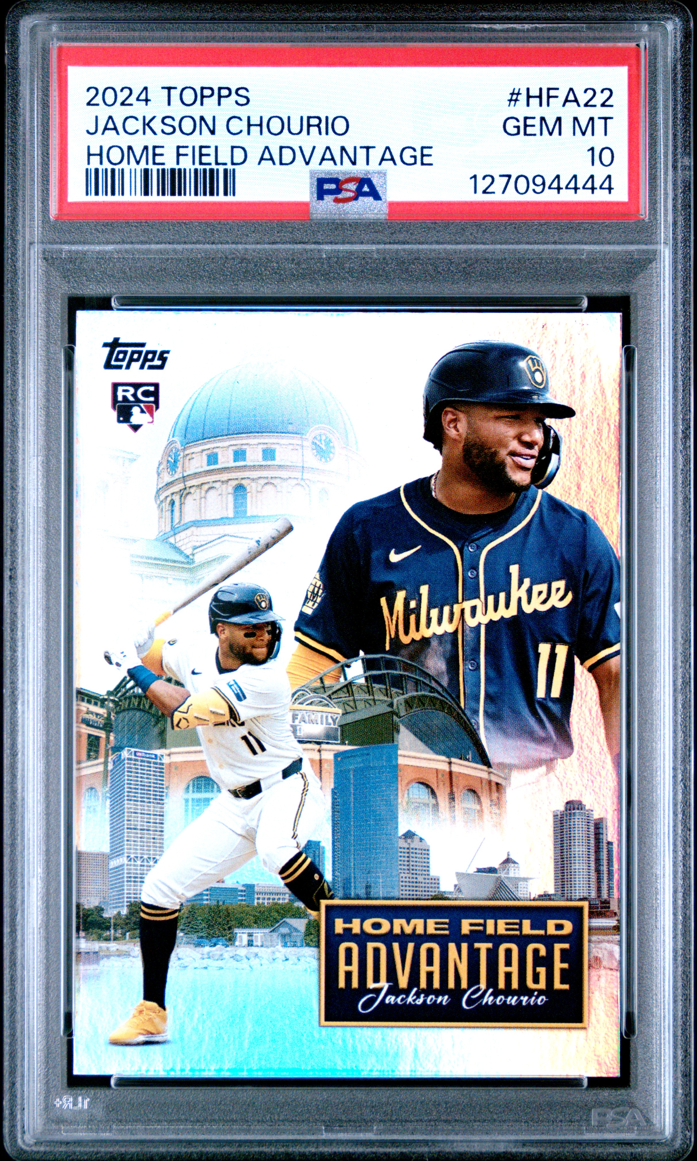 2024 Topps Home Field Advantage Jackson Chourio Update #HFA22 PSA 10
