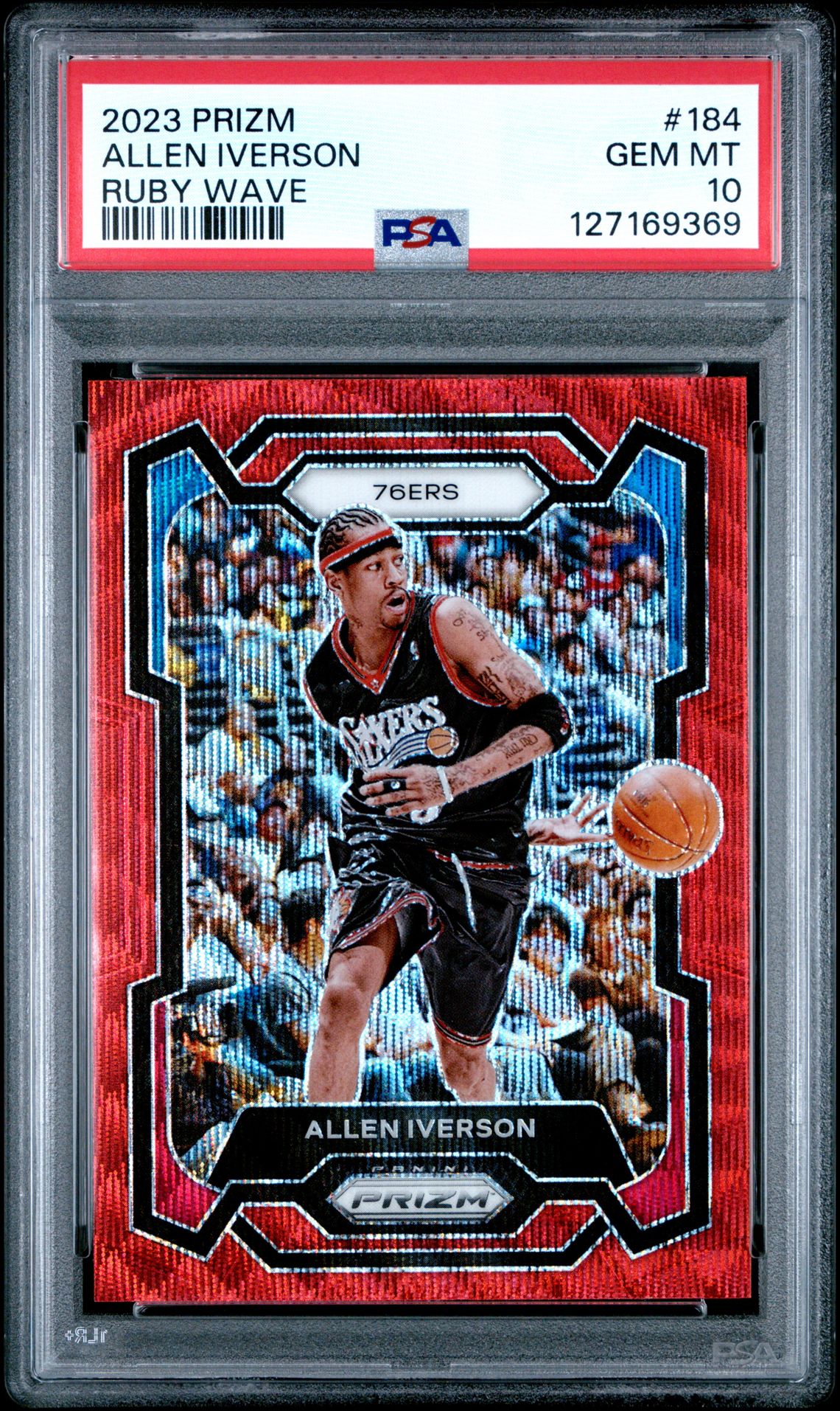 2023 Panini PANINI PRIZM RUBY WAVE #184 Allen Iverson front