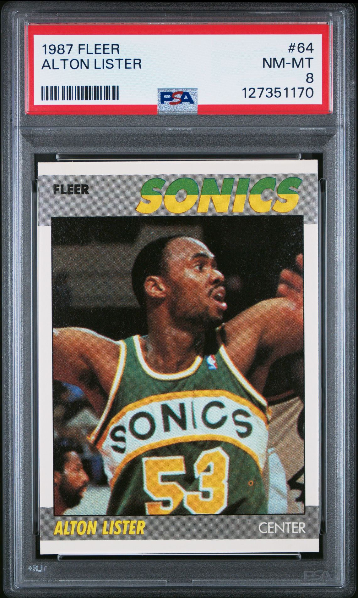 1987 Fleer #64 Alton Lister front