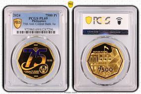 2024 7500 Pi 75th Ann. Central Bank Au PL69
