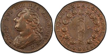 1792-D 12 Den Gad-15 No Dot, 1st Sem. AU58BN