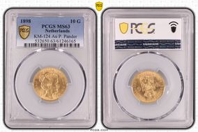 1898 10 G P. Pander KM-124  Au MS63