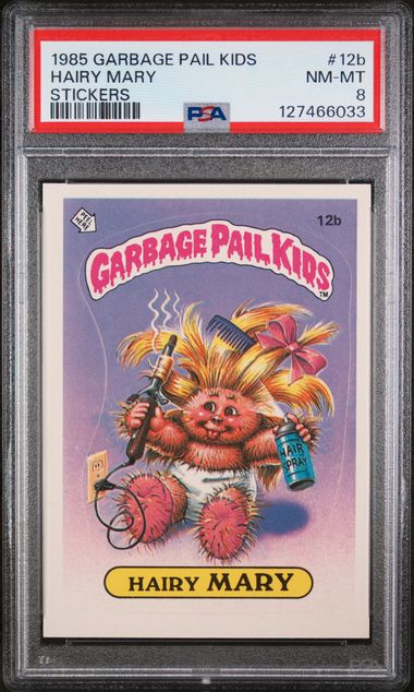 1985 Topps Garbage Pail Kids GLOSSY #12B Hairy Mary front