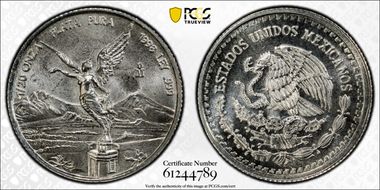 1998-Mo 1/20 oz Libertad Ag MS66