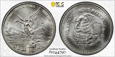 1998-Mo 1/10 oz Libertad Ag MS69