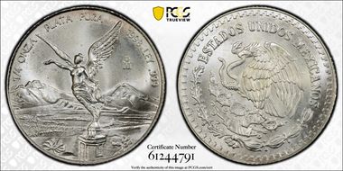 1998-Mo 1/4 oz Libertad Ag MS67