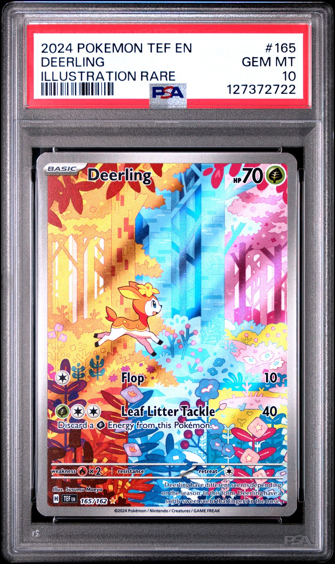 2024 Pokemon POKEMON TEF EN-TEMPORAL FORCES ILLUSTRATION RARE #165 Deerling front