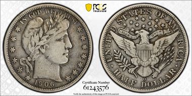 1906-O 50C VF25
