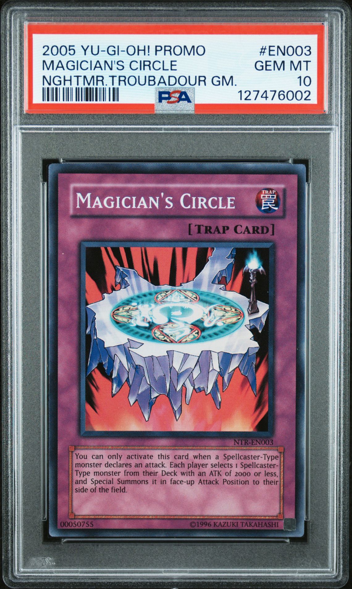 2005 Yu-Gi-Oh! YU-GI-OH! PROMO NGHTMR.TROUBADOUR GM. #EN003 Magician's Circle front