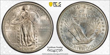 1917 25C Type 1 MS65FH