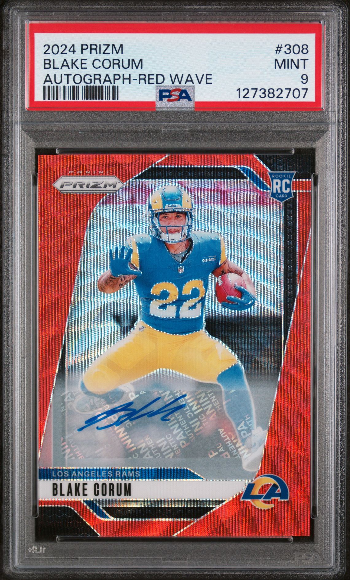 2024 Panini Prizm AUTOGRAPH-RED WAVE #308 Blake Corum front