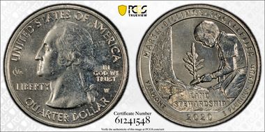 2020-W 25C Marsh-Billings-Rockefeller NP V75 MS65