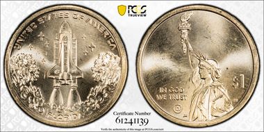 2025-P $1 American Innovation FL Space Shuttle Pos. A MS64