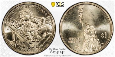 2025-P $1 American Innovation TX Mission Control Center  Pos. B MS64