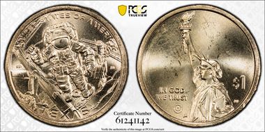 2025-D $1 American Innovation TX Mission Control Center  Pos. A MS65
