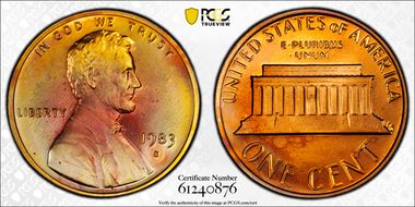 1983-S 1C PR67DCAM