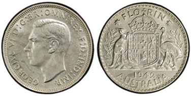 1942(m) Florin KM-40  Ag MS63