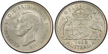 1939(m) Florin MS63