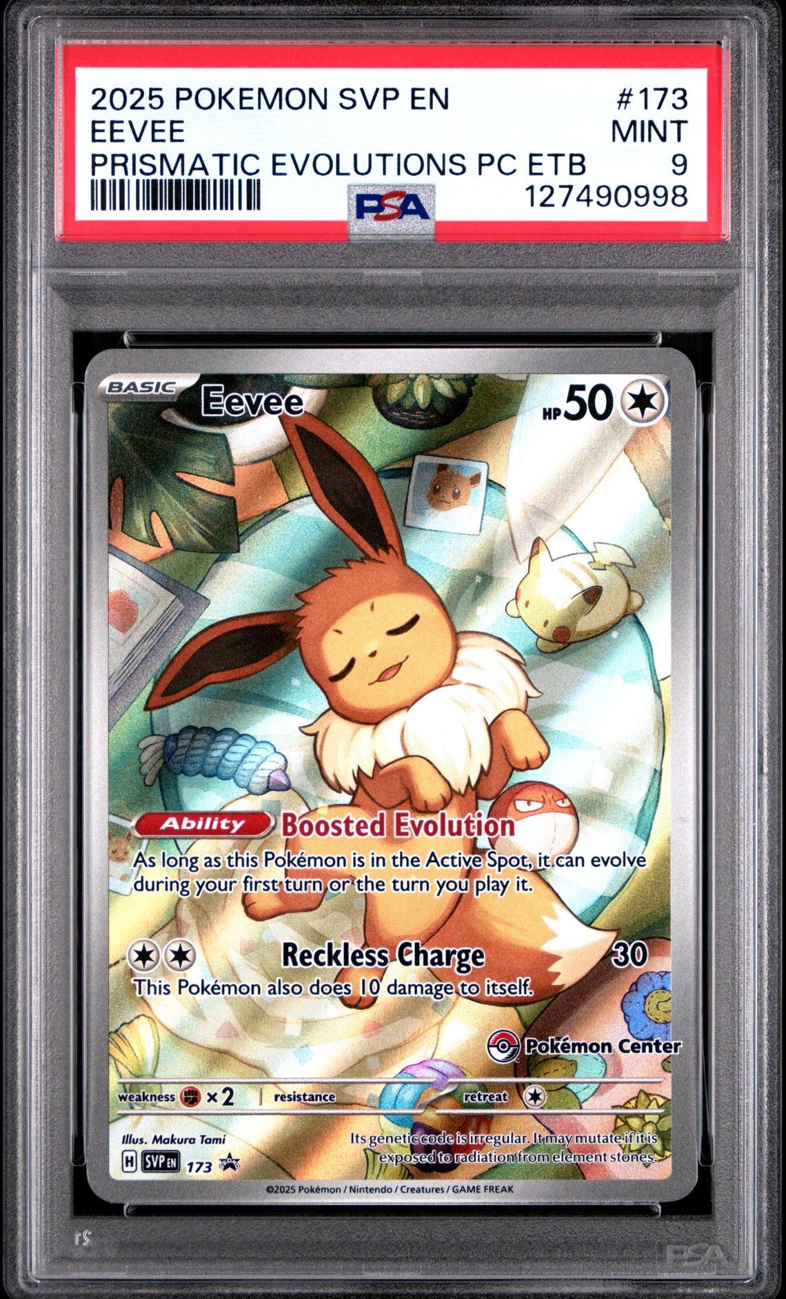 2025 Pokemon Svp En-Sv Black Star Promo Eevee #173 (Prismatic Evolutions Pc Etb) Mint 9 front