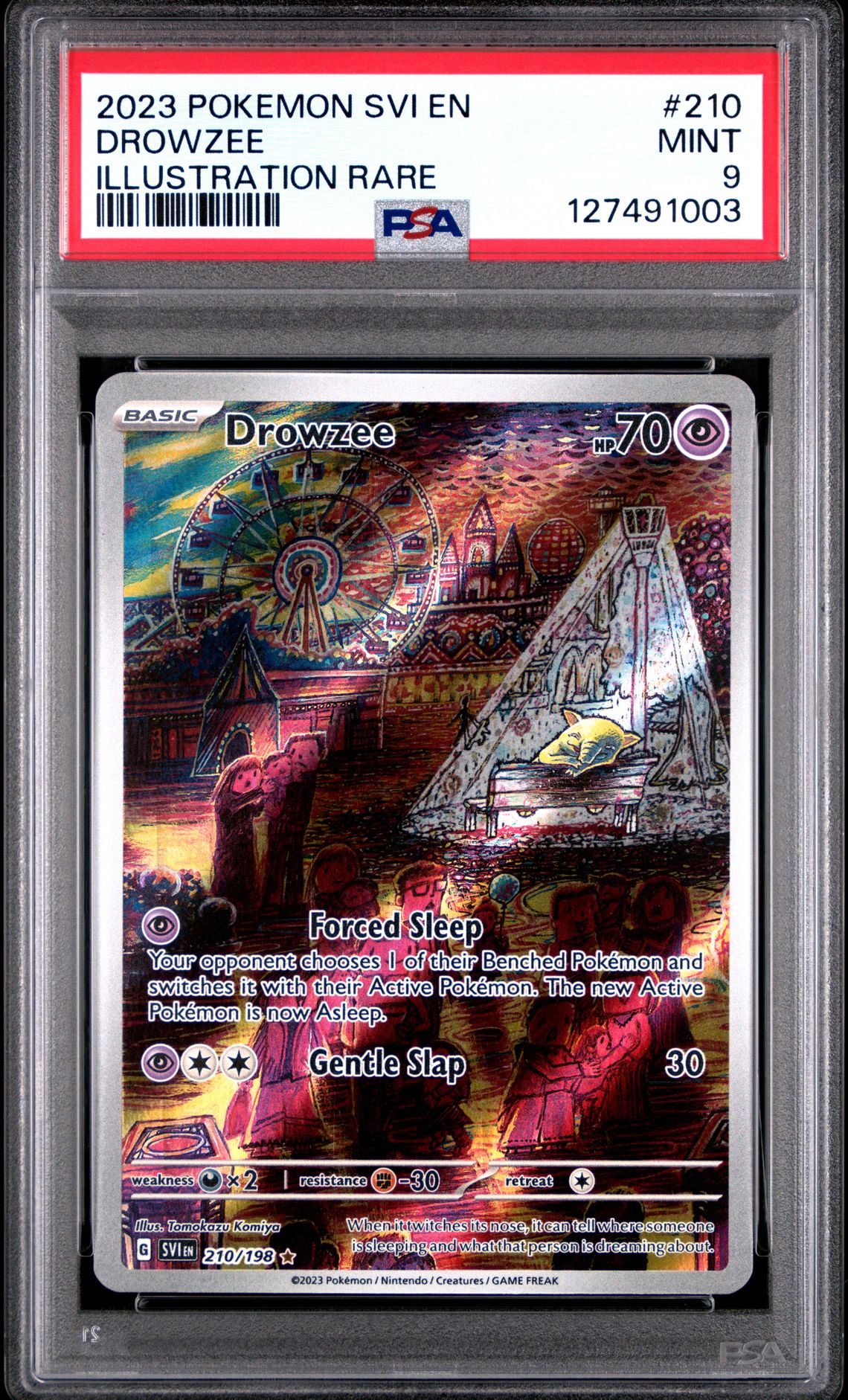 2023 Pokemon Svi En-Scarlet & Violet Drowzee #210 (Illustration Rare) Mint 9 front