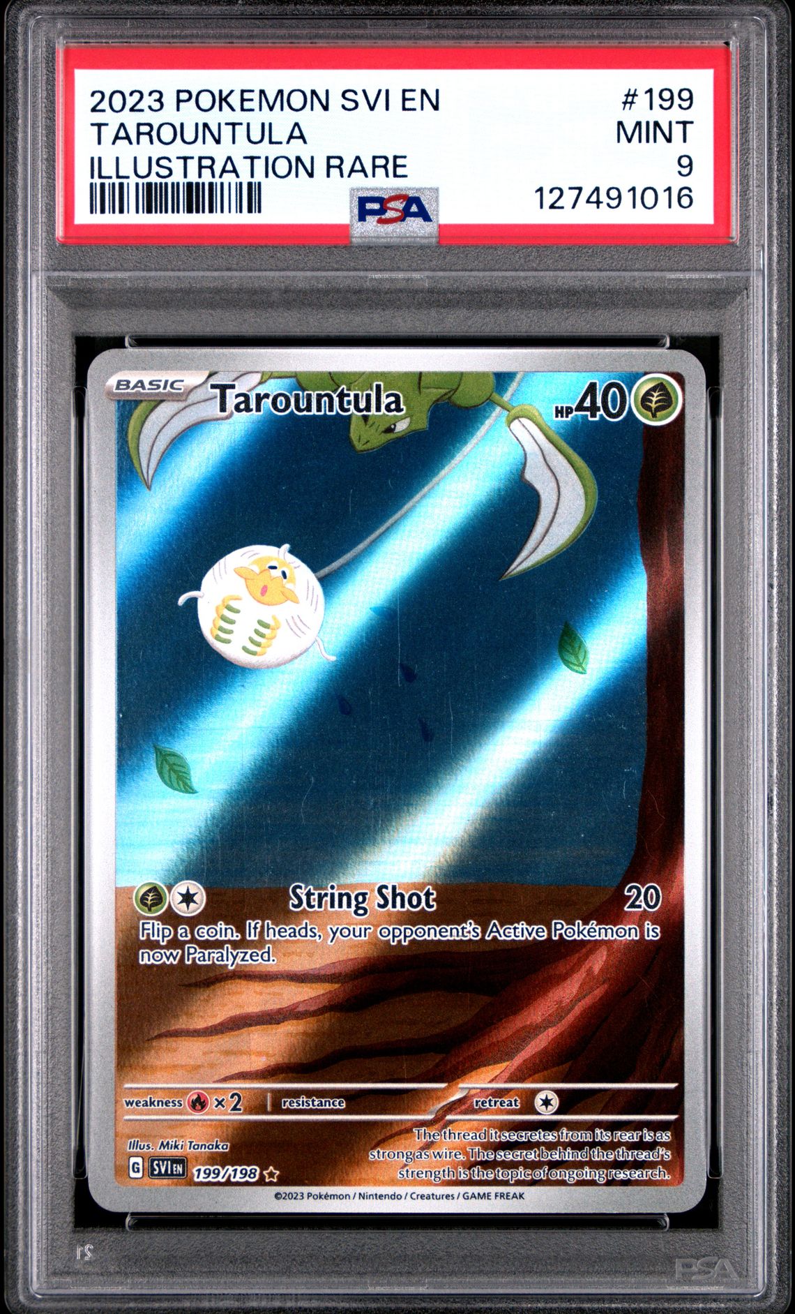 2023 Pokemon Svi En-Scarlet & Violet Tarountula #199 (Illustration Rare) Mint 9 front