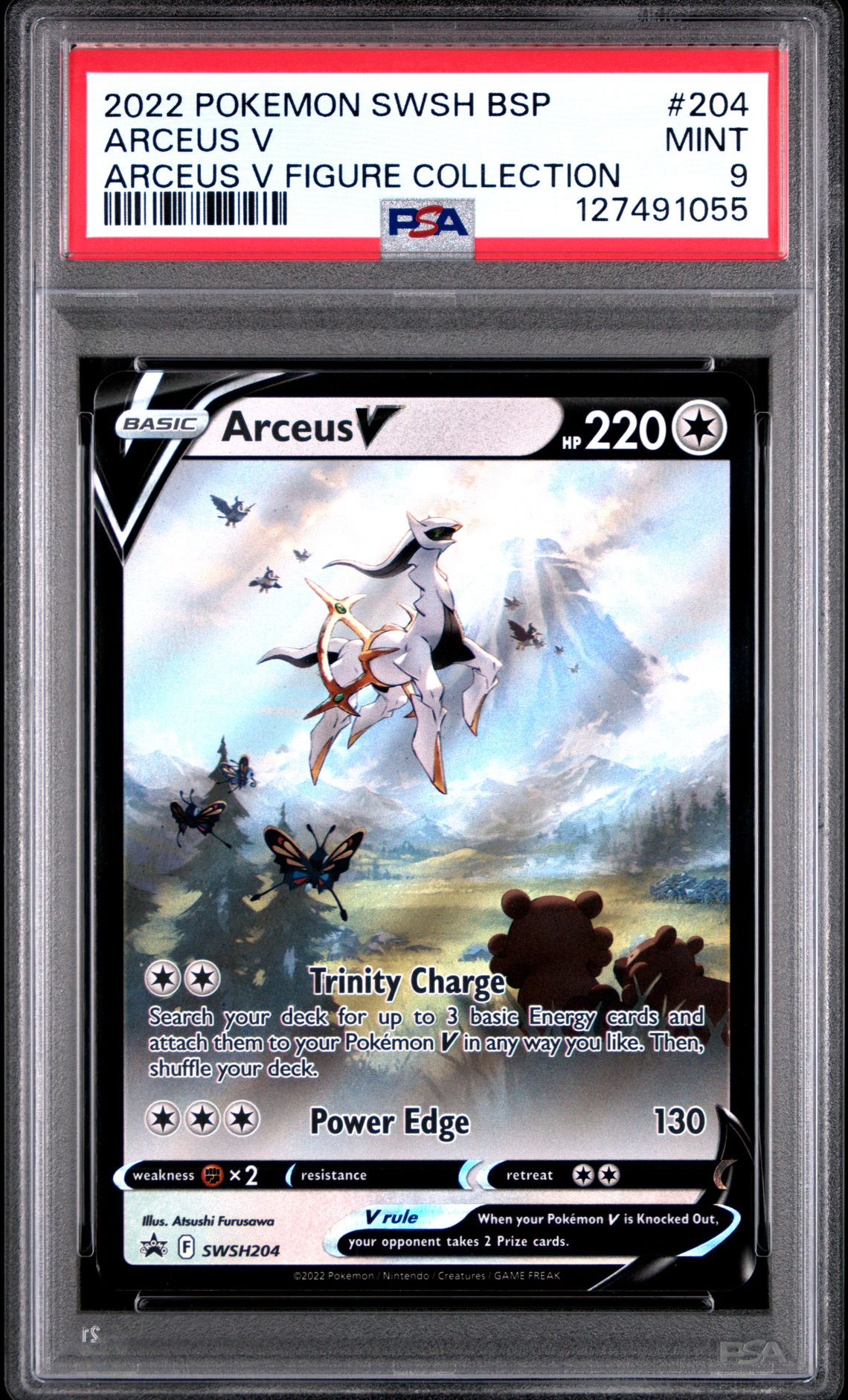 2022 Pokemon Swsh Black Star Promo Arceus V #204 (Arceus V Figure Collection) Mint 9 front