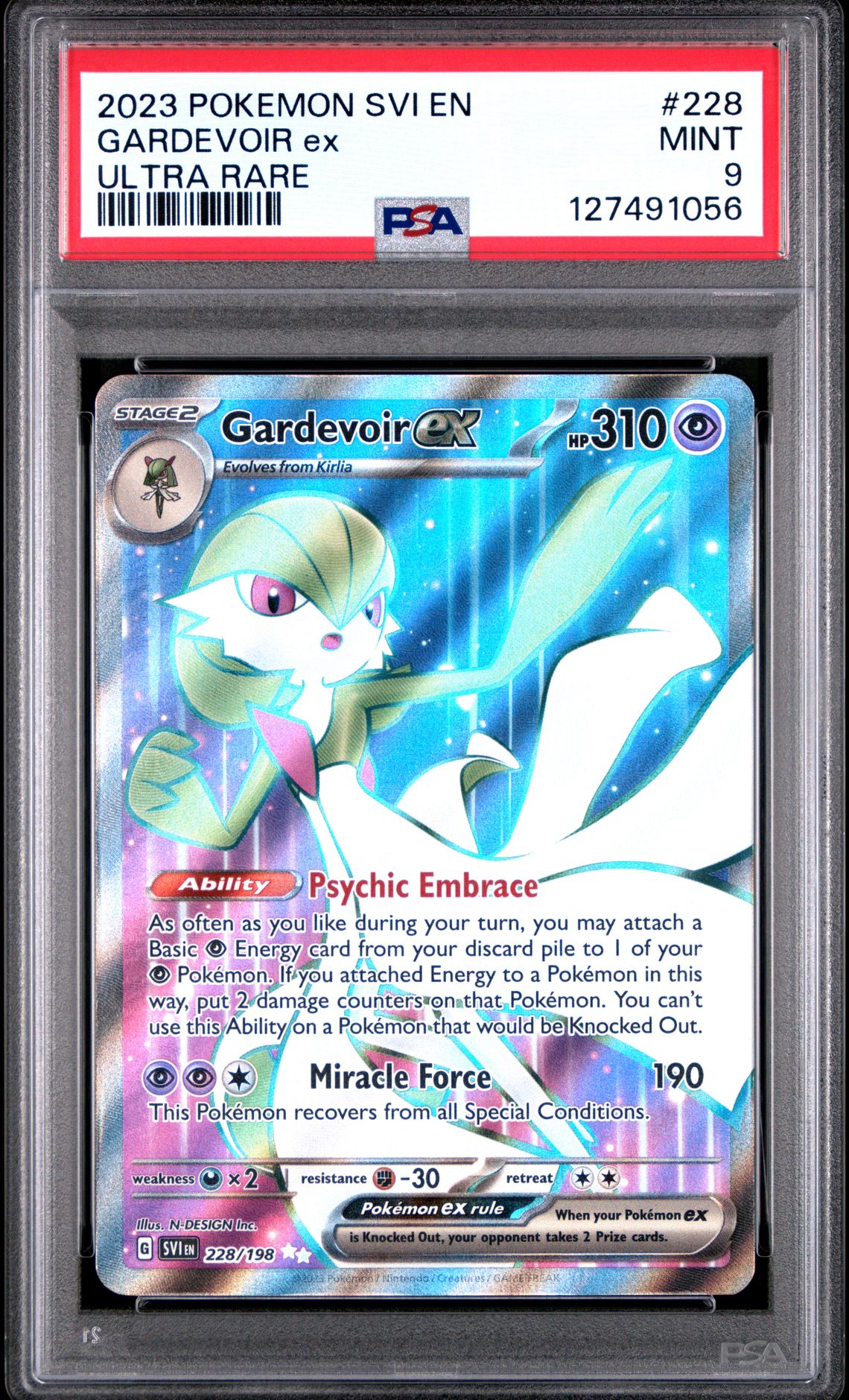 2023 Pokemon Svi En-Scarlet & Violet Gardevoir Ex #228 (Ultra Rare) Mint 9 front
