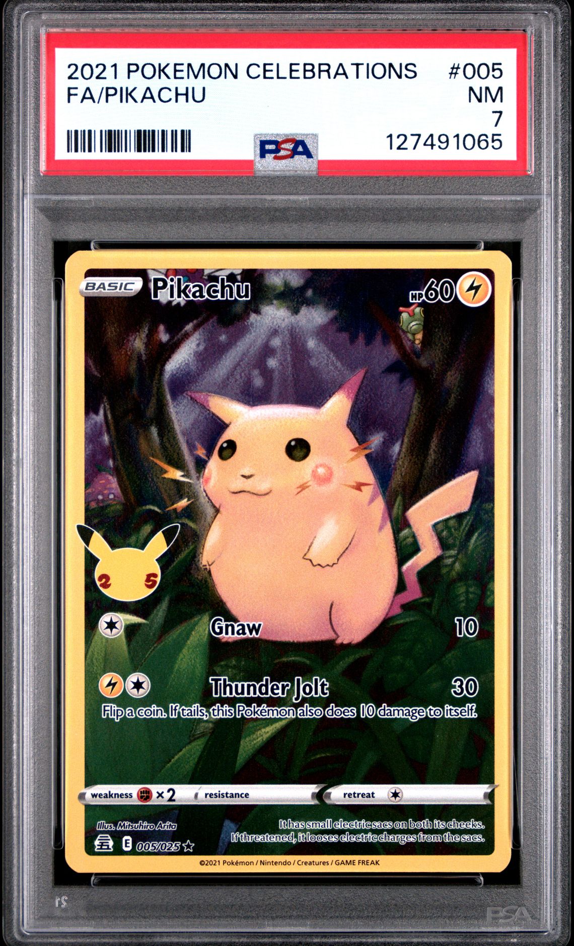 2021 Pokemon Celebrations Fa/Pikachu #005 Nm 7 front