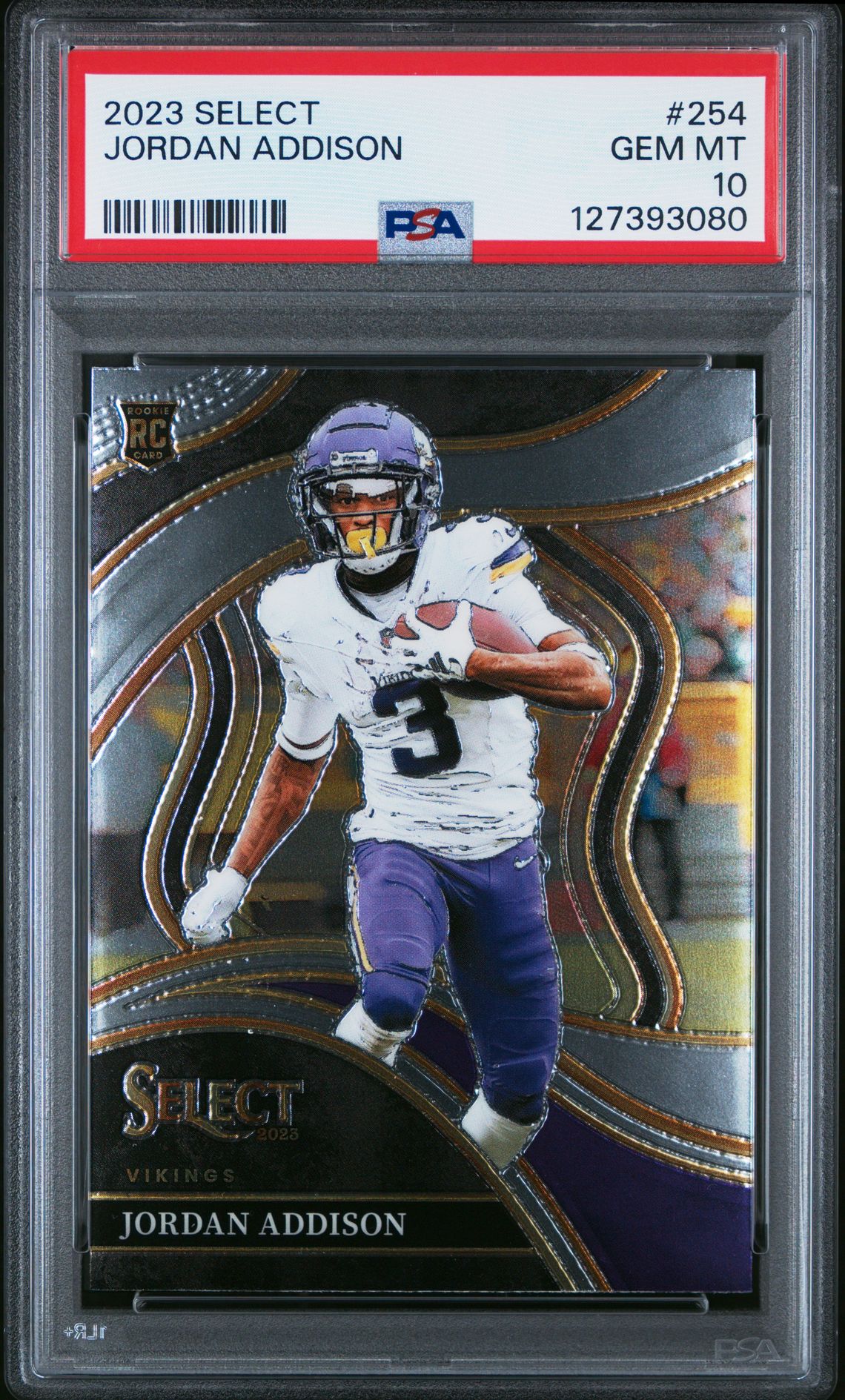 2023 Panini Select Jordan Addison #254 Gem Mt 10 front