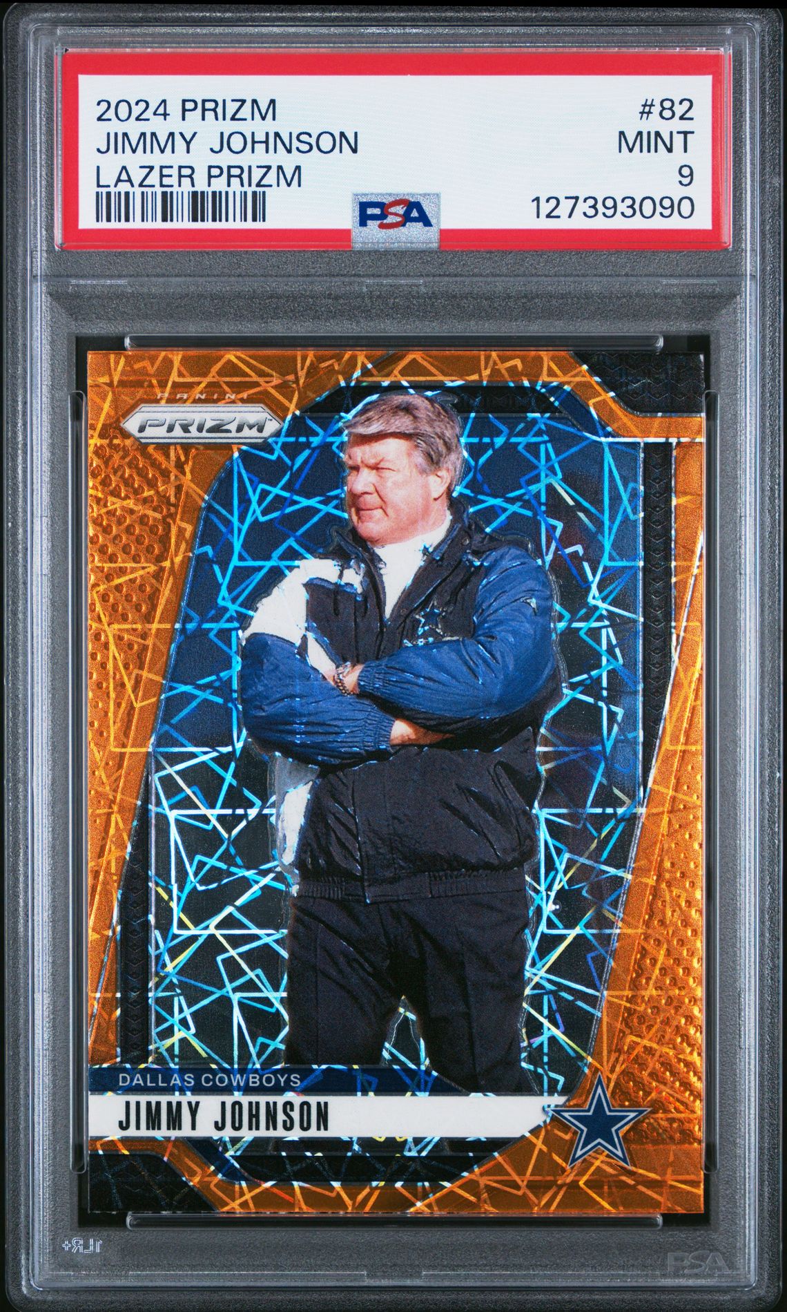 2024 Panini Prizm Jimmy Johnson #82 (Lazer Prizm) Mint 9 front