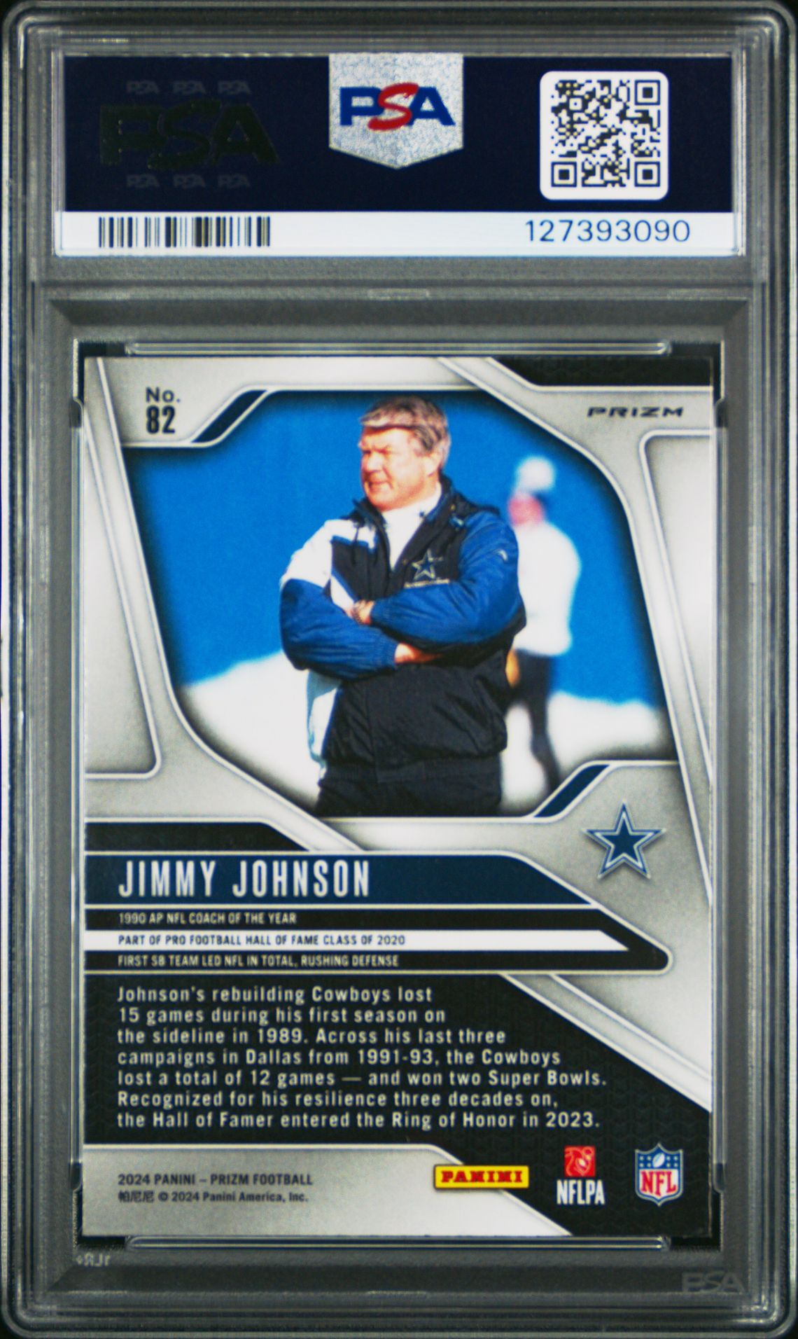 2024 Panini Prizm Jimmy Johnson #82 (Lazer Prizm) Mint 9 back