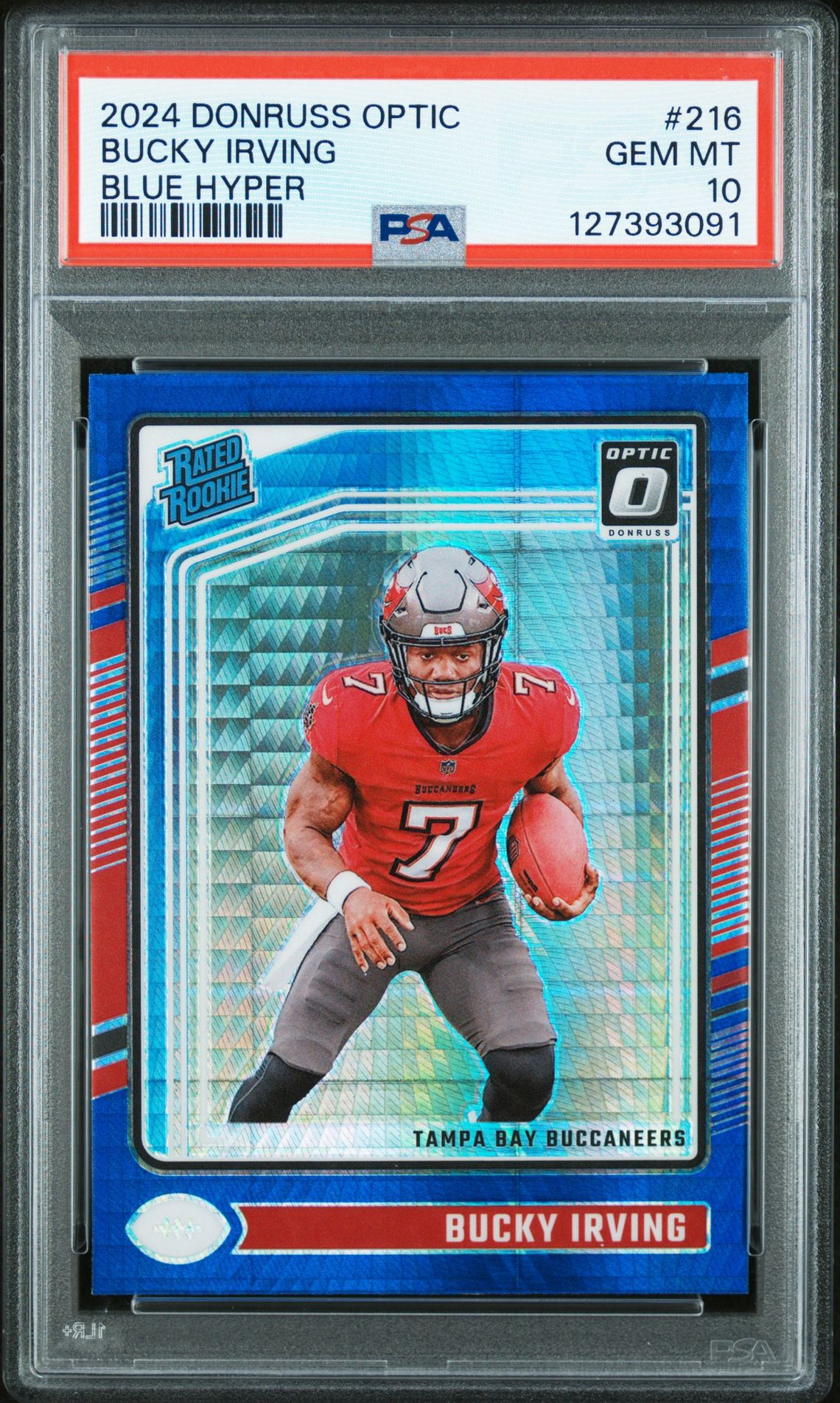 2024 Panini Donruss Optic Bucky Irving #216 (Blue Hyper) Gem Mt 10 front