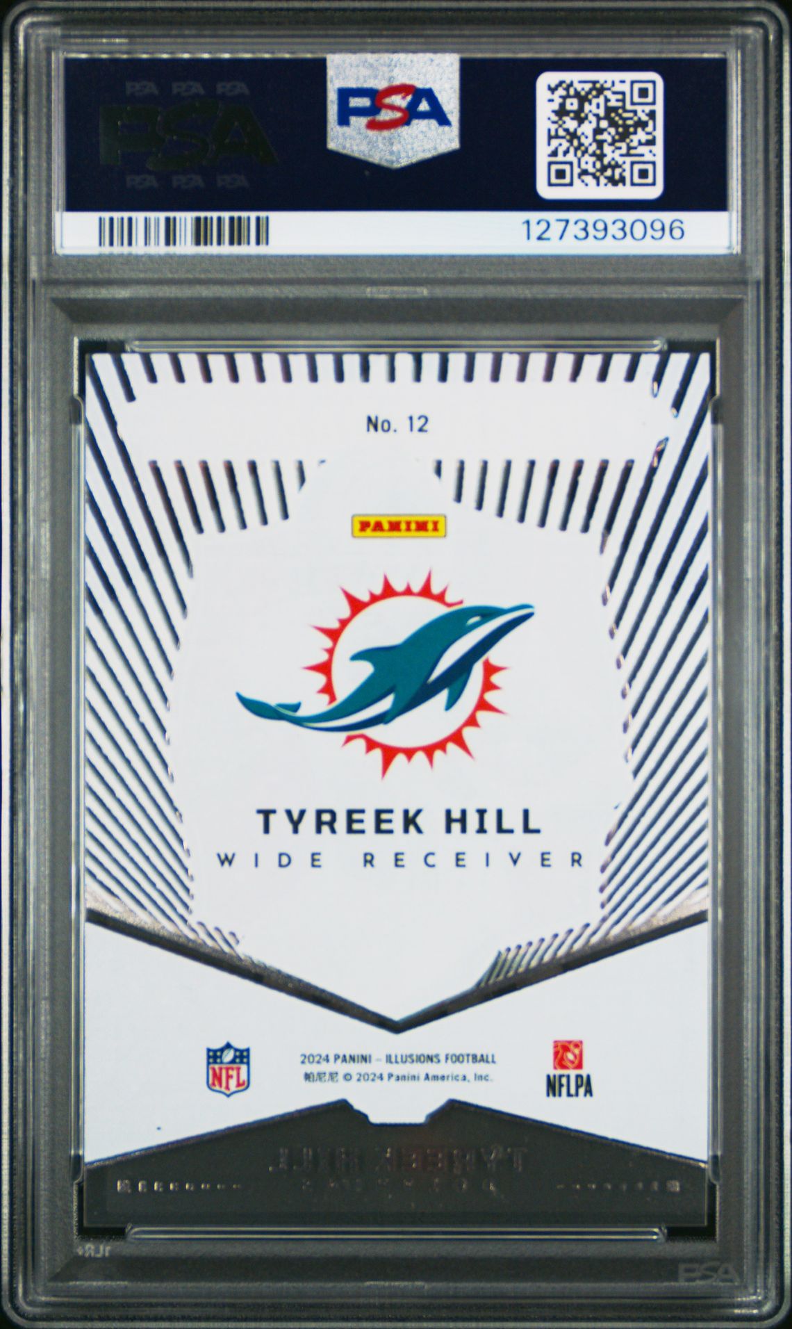 2024 Panini Illusions Abracadabra Tyreek Hill #12 Gem Mt 10 back