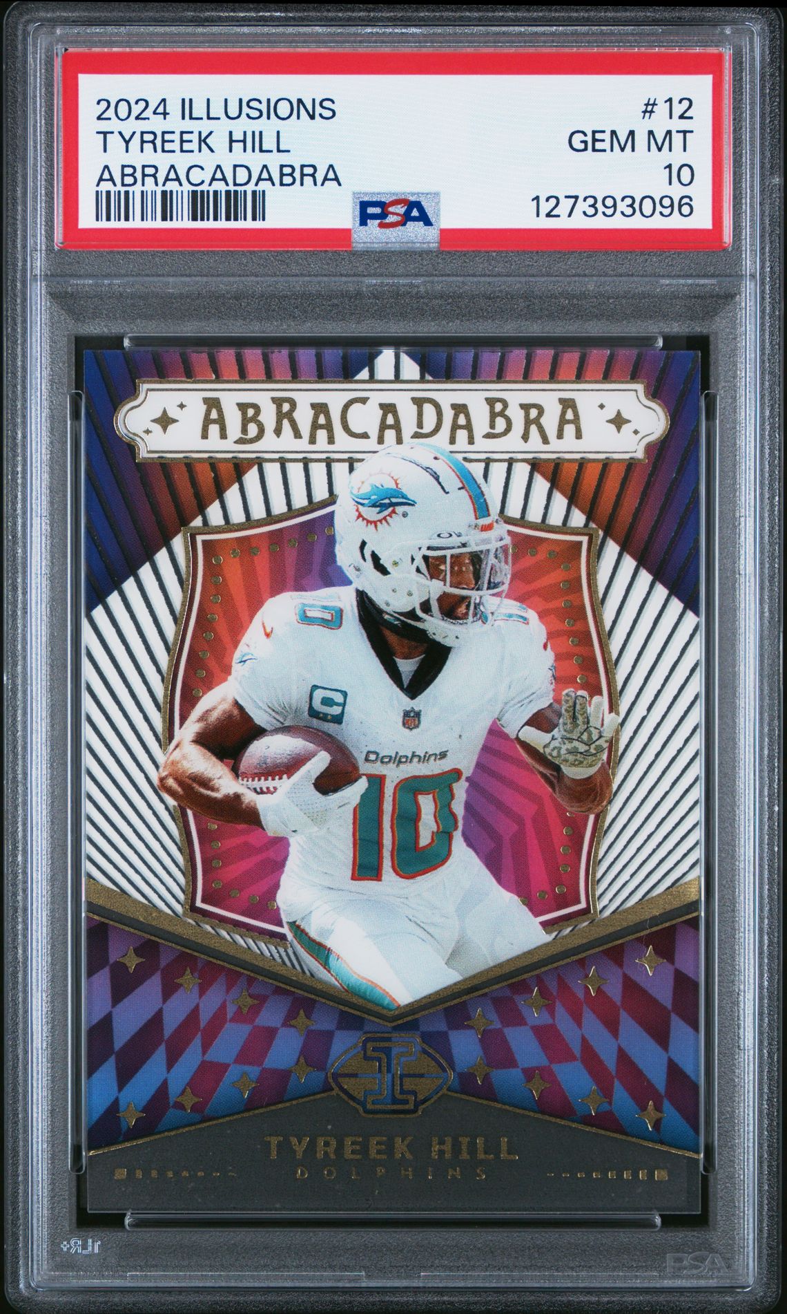 2024 Panini Illusions Abracadabra Tyreek Hill #12 Gem Mt 10 front