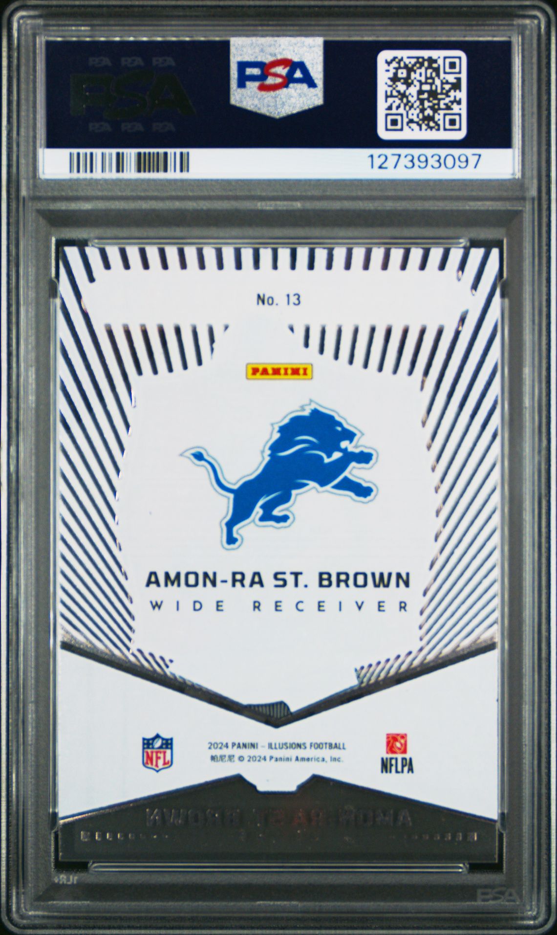 2024 Panini Illusions Abracadabra Amon-Ra St. Brown #13 Mint 9 back