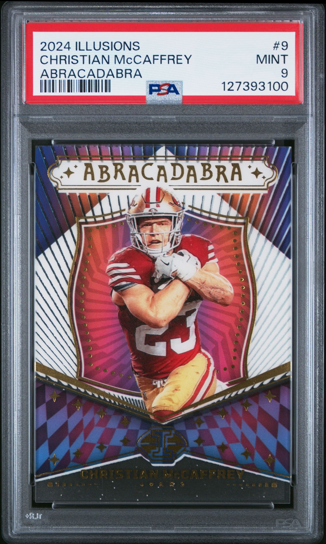 2024 Panini Illusions Abracadabra Christian Mccaffrey #9 Mint 9 front